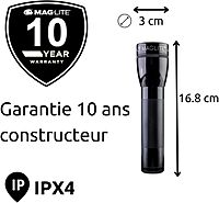 ML25LT-J201G MagLite, 2C Cell, Twist Head, 177 Lumens,Black