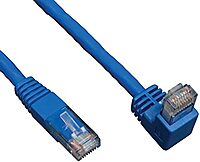 Tripp Lite Cat6 Gigabit Molded Patch Cable (RJ45 Right Angle Down M to RJ45 M) Blue, 5-ft. (N204-005-BL-DN)