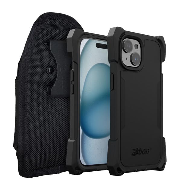aXtion Edge Bundle for iPhone 15, Durable, Non-Slip case Military-Grade case