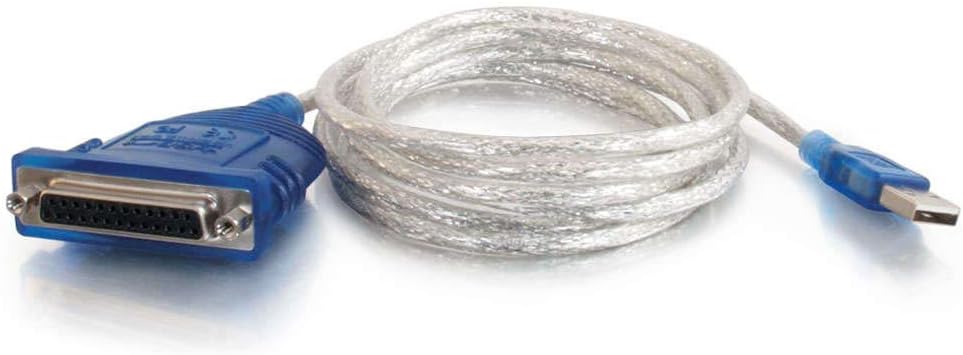 C2G 16899 USB To DB25 Parallel Printer Adapter Cable, Beige (6 Feet, 1.82 Meters)