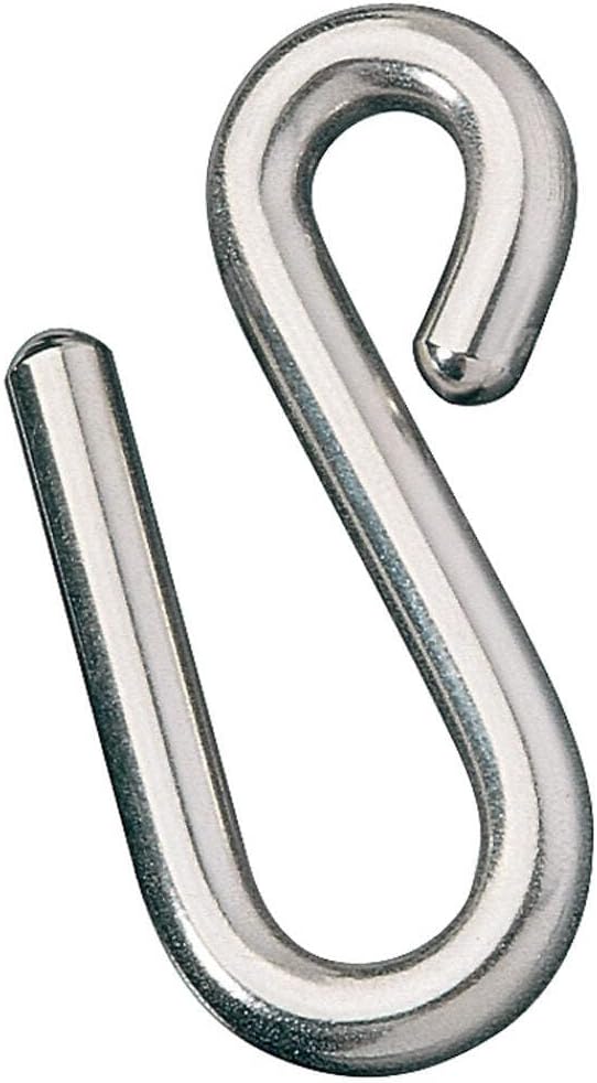 19/32" Opening, 316 Stainless Steel Electropolished S-Hook