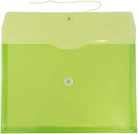JAM PAPER Plastic Envelopes with Button & String Tie Closure - 12 Pack