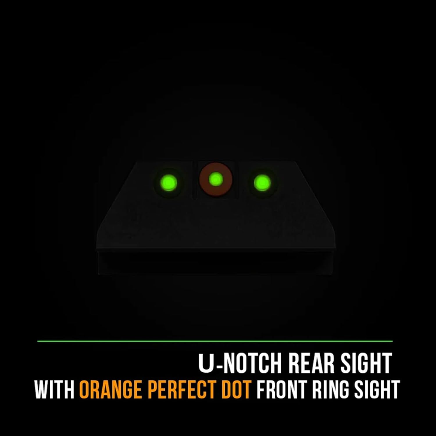 NIGHT FISION Standard Height Perfect Dot Tritium Night Sight Set for 1911