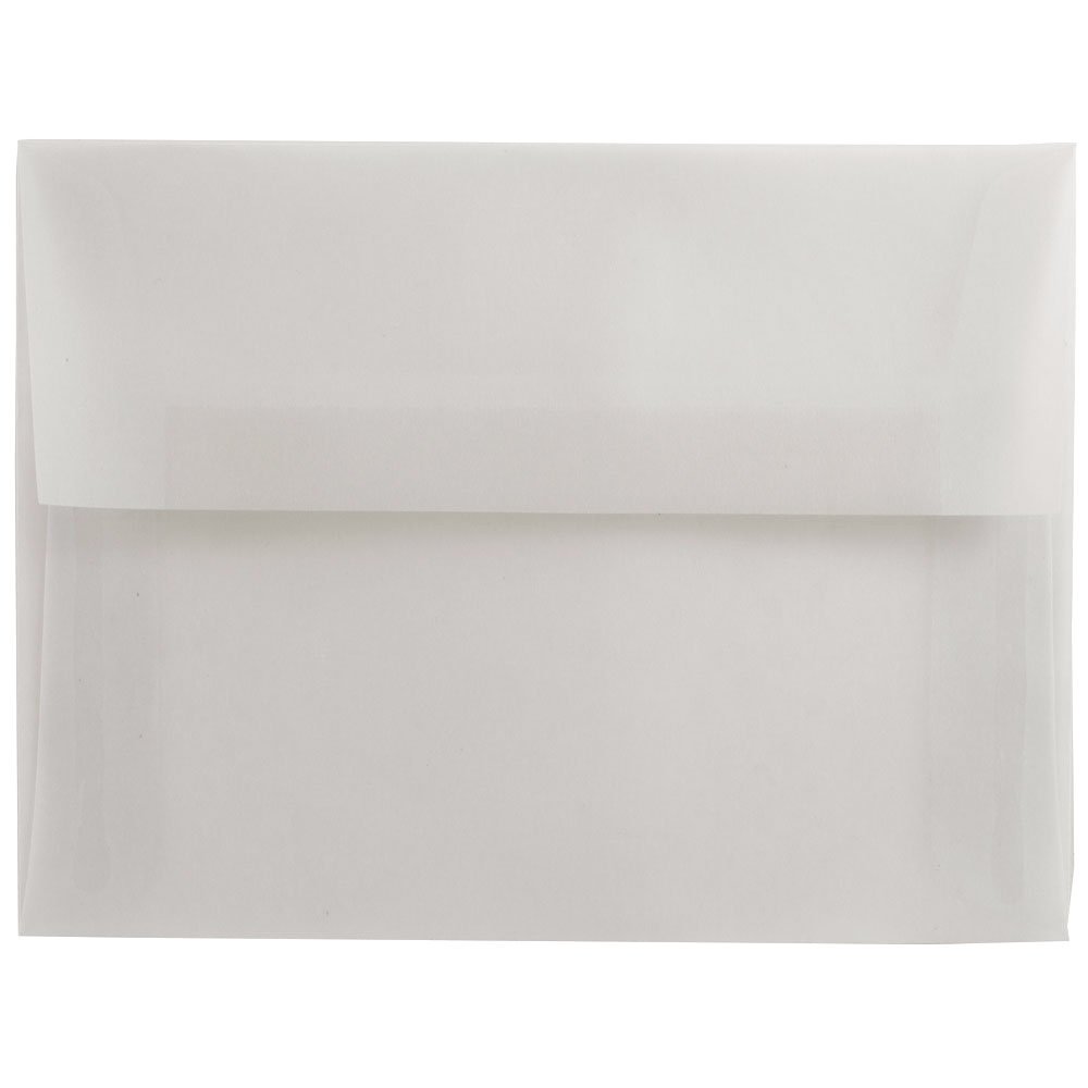 JAM PAPER Translucent Vellum Invitation Envelopes - Clear
