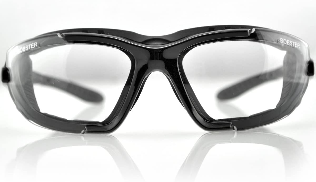 Bobster Renegade Sport Sunglasses Gloss Black Frame/Clear Photochromic Lens