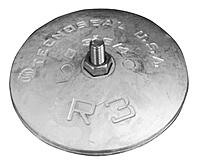 Tecnoseal R3 Rudder Anode - Zinc - 3-3/4" Diameter