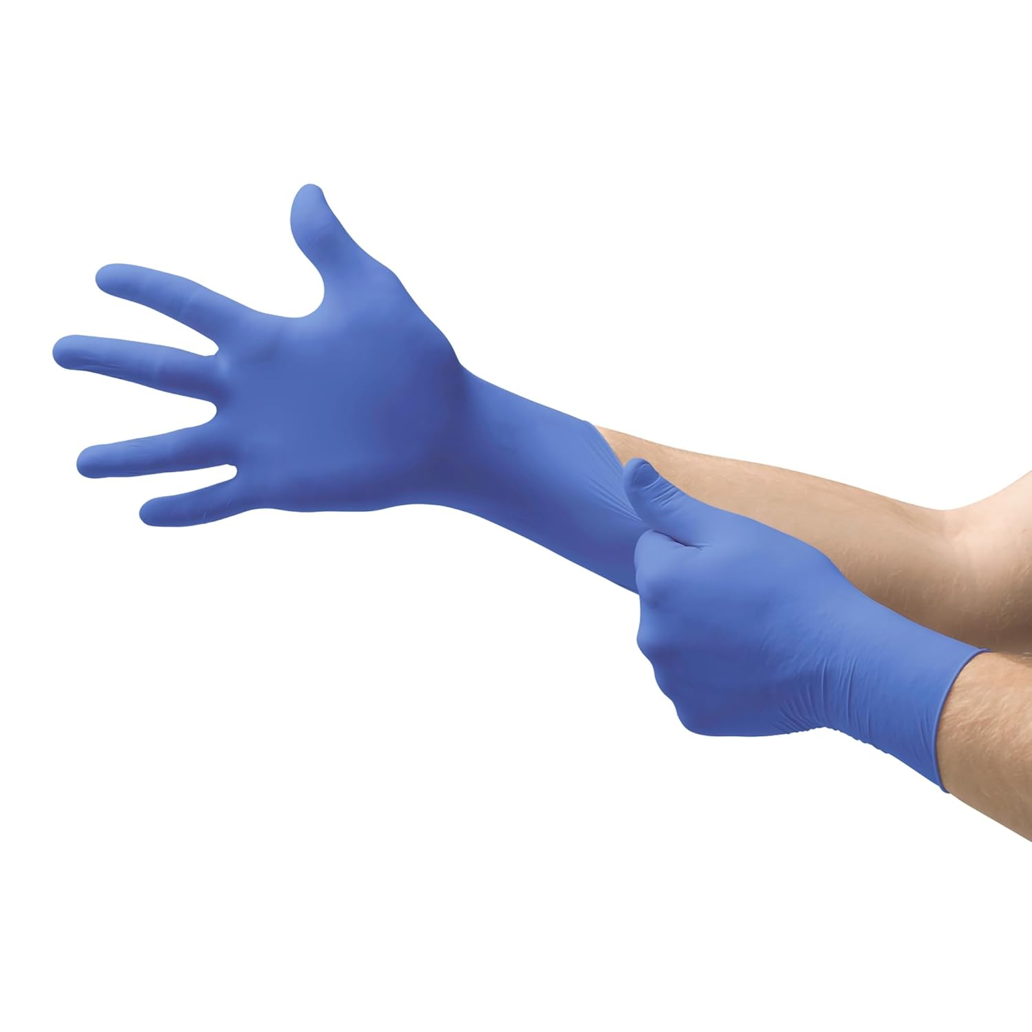 Disposable Gloves: Series Microflex Cobalt, Size Medium, 3.9 mil, Not Coated, Nitrile, General Purpose Grade, Powder-Free, No