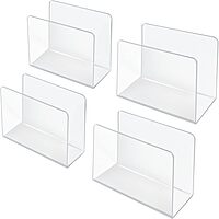 Azar Displays Clear Acrylic Lateral Desk File Holders, Pack of 4