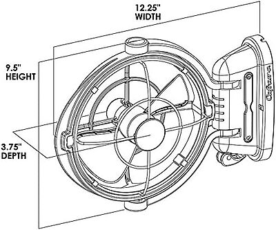 SEEKR Sirocco II Elite Fan 12/24V Auto-Sensing Brushless DC