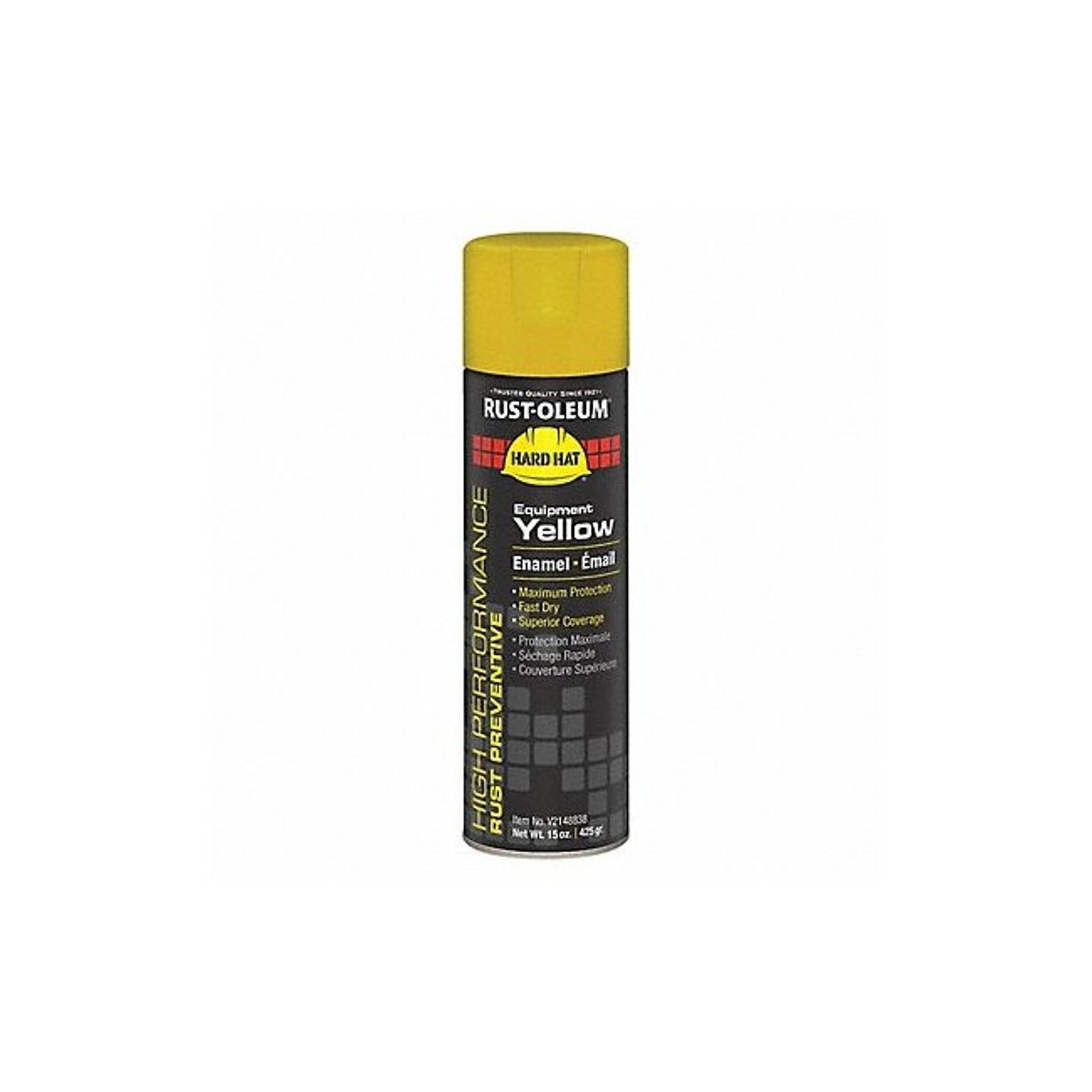 Rust-Oleum Hard Hat High Performance V2100 System Rust Preventive Enamel Spray Paint, 15 Oz, Gloss Equipment Yellow