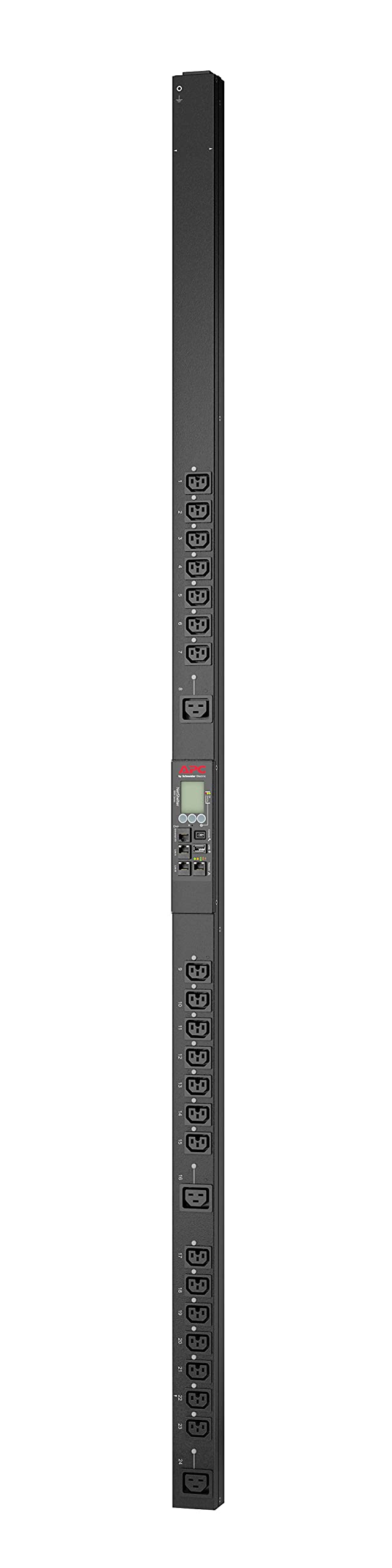 APC NetShelter Switched Rack PDU, 9000 Series, APDU9959NA3, 0U Vertical, 208V, 16A, Input Plug L6-20P, 9.8' Cord, Black