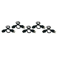 Eaton Tripp Lite Series Desktop Computer Power Cord, NEMA 5-15P to C13, 5-Pack - 10A, 125V, 18 AWG, 2 ft. (0.61 m), Black - P0300025