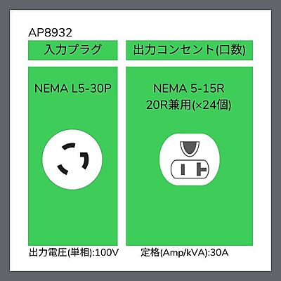 APC Rack Mount PDU, 0U Vertical, 30A, (24) NEMA 5-20R