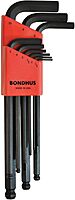 Bondhus 10999 Set of 9 Balldriver L-wrenches, ProGuard Finish, sizes 1.5-10mm One Size