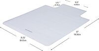 MIND READER Office Chair Mat, PVC Under Desk Floor Protector