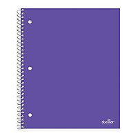 Office Depot® Brand Stellar Poly Notebook, 8-1/2" x 11",1 Subject, College Ruled, 80 Sheets, Assorted Colors, Pack Of 8