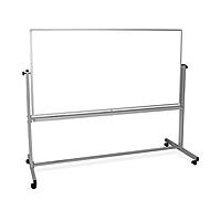 LUXOR Mobile Double-Sided Magnetic Dry Erase Whiteboard with Aluminum Frame and Stand