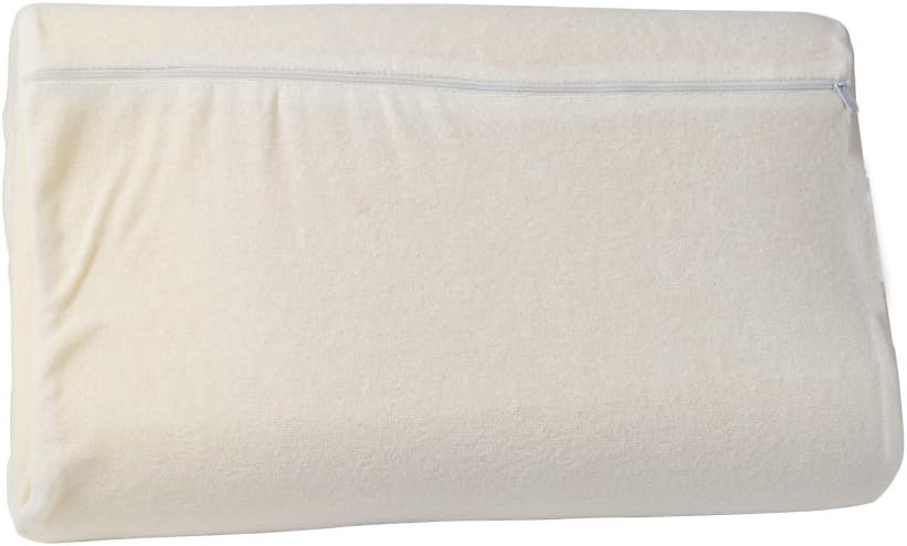 DMI Contour Memory Foam Pillow for Excellent Neck Support, Cervical Pillow, with Soft Cream Terry Cloth Cover