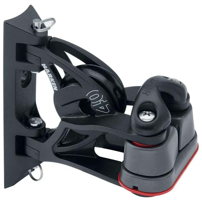 Harken 40mm Carbo Air Pivoting Lead Block w/Aluminum Cam-Matic Cleat [2156]