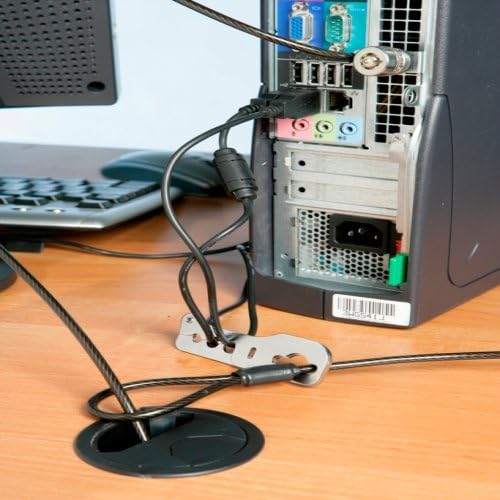 Kensington CableSaver Desk Mount Security Anchor, Multi-Device Cable Trap (K64519US), Silver 1 Count (Pack of 1)
