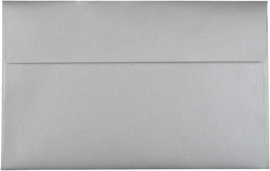JAM PAPER Silver Stardream Metallic Invitation Envelopes