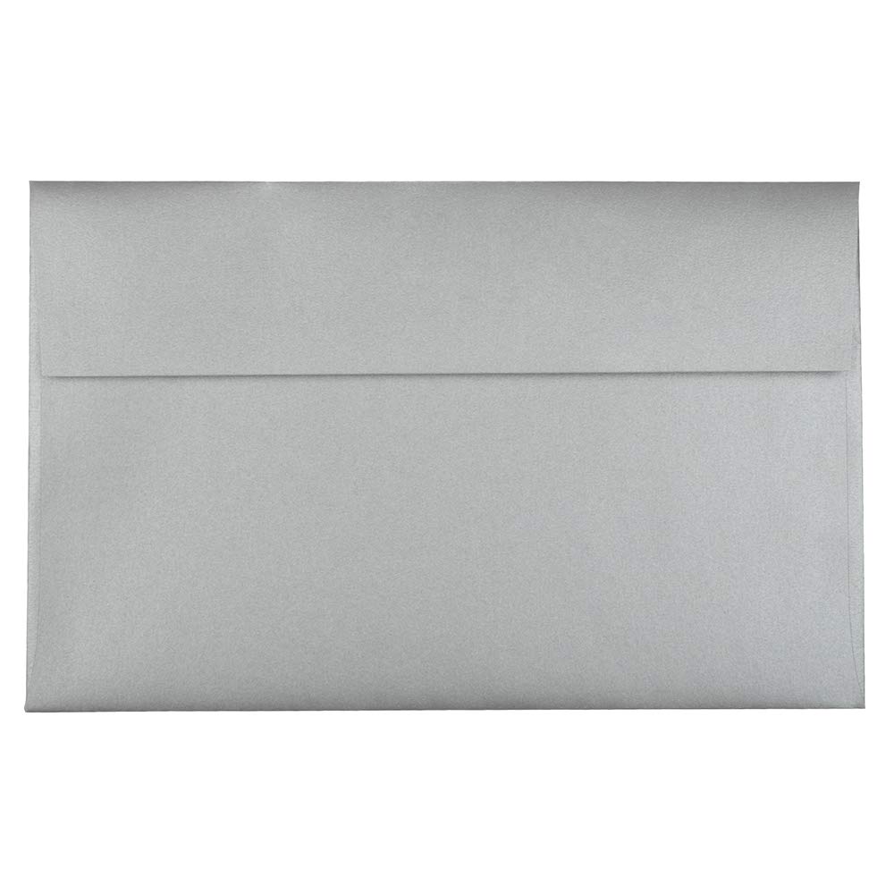 JAM PAPER Silver Stardream Metallic Invitation Envelopes