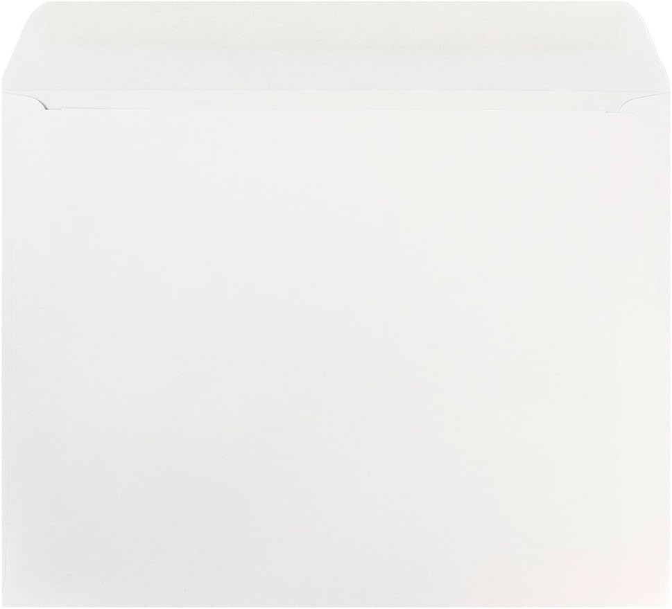JAM PAPER Booklet Envelopes With Gummed Closure - White