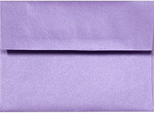 LUXPaper A2 Invitation Envelopes | Peel & Press | 4 3/8" x 5 3/4" | Amethyst Metallic | 80lb. Text | 1,000 Qty