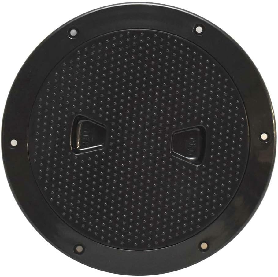 Beckson 6" Non-Skid Screw-Out Deck Plate - Black