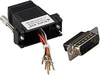 MODULAR ADAPTER KIT WITH THUMBSCREWS - DB15 (MALE) TO RJ45 (FEMALE), BLACK
