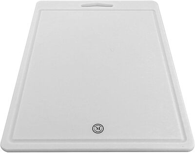 Martha Stewart 12-inch x 8-inch and 16-inch x 12-inch Plastic Cutting Board, White (935116550M)