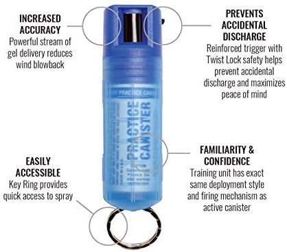 SABRE Practice Spray with Twist Lock, Inert Water-Based Formula, 10-Foot (3-Meter) Range, Helps to Build Confidence
