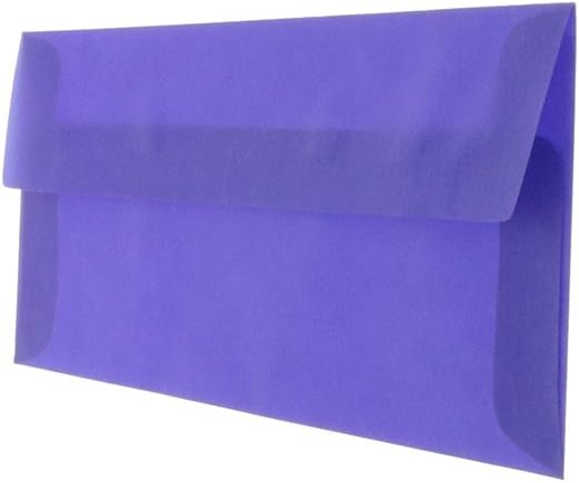 JAM PAPER #10 Business Translucent Vellum Envelopes - 4 1/8 x 9 1/2 - Primary Blue - 25/Pack Business #10 25 Per Pack