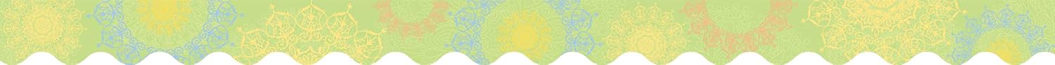 Barker Creek Double-Sided Scalloped Edge Border, Mindfulness Sunrise, Trim Out Bulletin Boards and Create Colorful Displays
