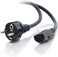 C2G/Cables to Go 03138 14 AWG European Power Cord, Black (2.5 Meters/8.20 Feet)