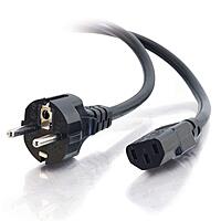 C2G/Cables to Go 03138 14 AWG European Power Cord, Black (2.5 Meters/8.20 Feet)