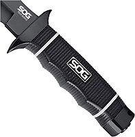 SOG Tech Bowie Fixed Blade Knife for Warfighters & Outdoor Enthusiasts | AUS-8 Steel Blade & Kraton Rubber Handle