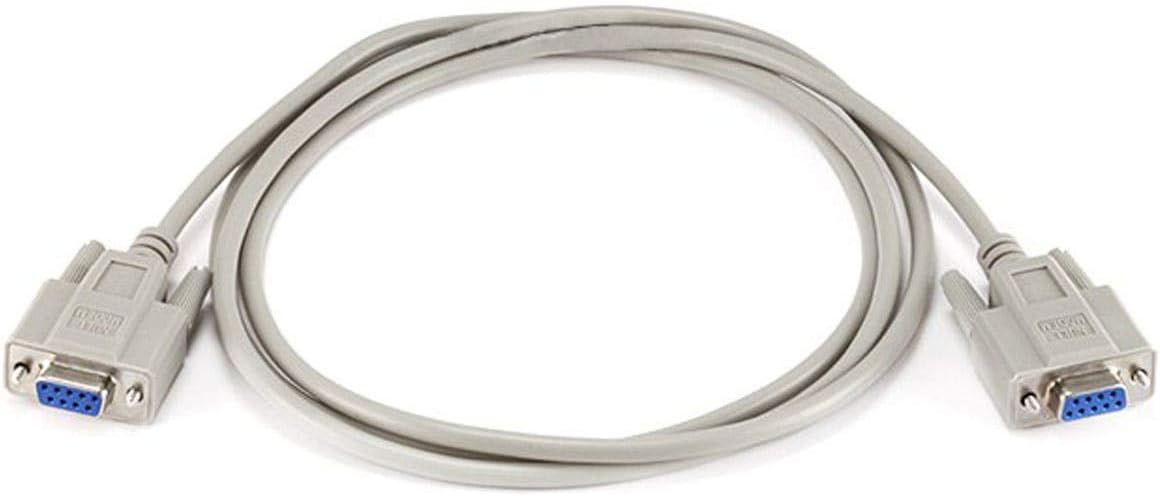 Monoprice Molded Null Modem Cable - DB9, Female to Female, 6 Feet, Beige