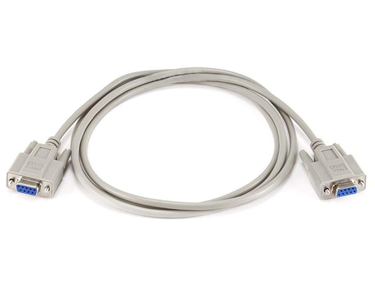 Monoprice Molded Null Modem Cable - DB9, Female to Female, 6 Feet, Beige