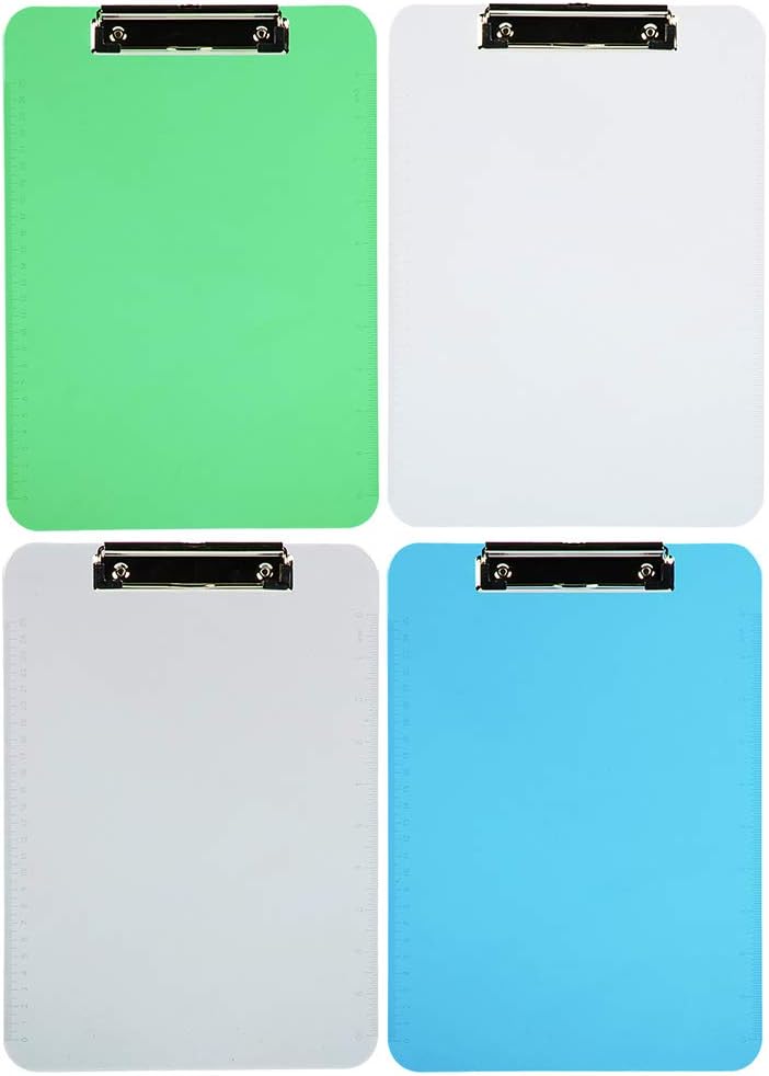 JAM PAPER Plastic Clipboards with Low-Profile Metal Clip - Letter Size