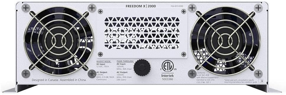 Xantrex Freedom X 2000 True Sine Wave Power Inverter - 12VDC - 120VAC - 2000W
