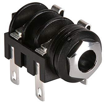 6.35MM 1/4" STEREO INSULATED SWITCHED SOCKET JACK SOLDER LUGS