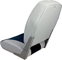 Springfield Marine 1040661 High Back Folding Chair - Gray/Blue