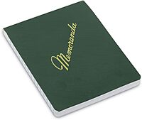 SKILCRAFT Memorandum Book, 3.5 x 4.5 in, Dark Green, Top Bound, 12-Pack