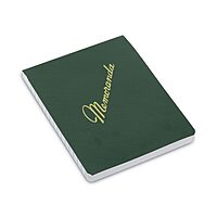 SKILCRAFT Memorandum Book, 3.5 x 4.5 in, Dark Green, Top Bound, 12-Pack