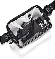 Under Armour Unisex-Adult Loudon Clear Crossbody Waist Bag, (960) Clear/Black/White