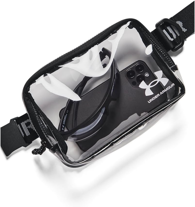 Under Armour Unisex-Adult Loudon Clear Crossbody Waist Bag, (960) Clear/Black/White