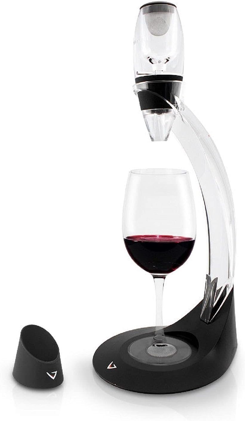 Vinturi Wine Aerator Deluxe Essential Red Wine Pourer and Decanter Tower Stand Set Easily and Conveniently Aerates Wine by