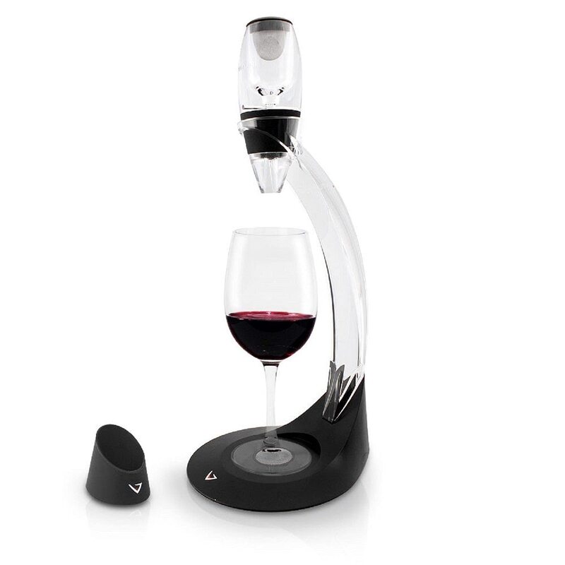 Vinturi Wine Aerator Deluxe Essential Red Wine Pourer and Decanter Tower Stand Set Easily and Conveniently Aerates Wine by