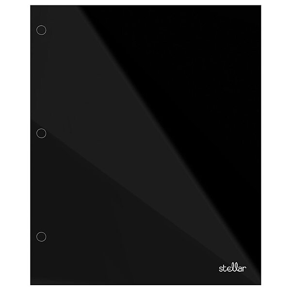 Office Depot® Brand Stellar Laminated 2-Pocket Paper Folder, Letter Size, Black